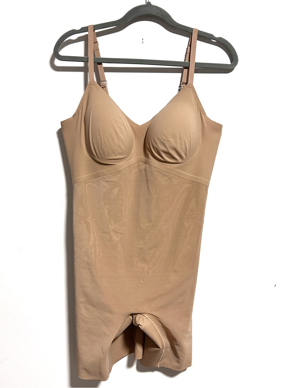 Honeylove Mid-thigh Bodysuit Shapewear Tan Nude Compression Underwear Bra 1X